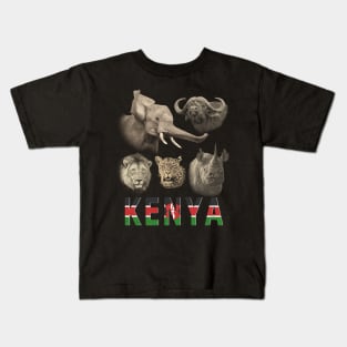Kenya Big Five Africa Safari Kids T-Shirt
